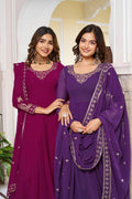 Heavy Embroidered Georgette Anarkali Gown Set